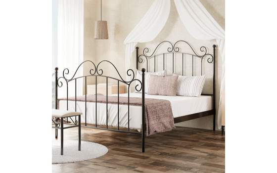 Cama de Forja Clasica con Postes Roma Cama de Forja Clasica con Postes Roma