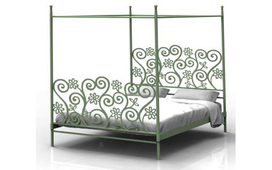 Cama de Forja Con Dosel Isaura