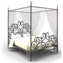 Cama de Forja Con Dosel Medea