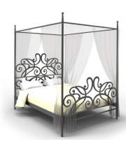 Cama de Forja Con Dosel Medea