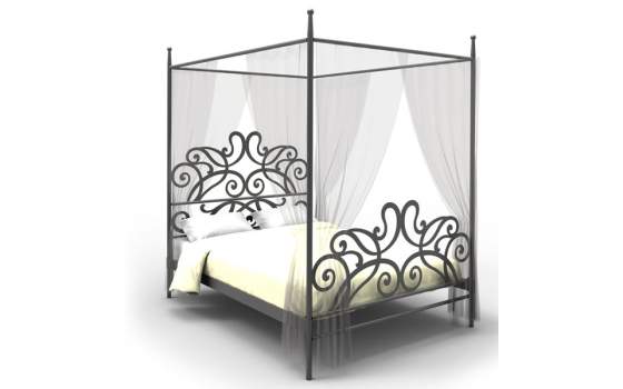 Cama de Forja Con Dosel Medea