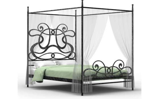 Cama de Forja Con Dosel Raissa
