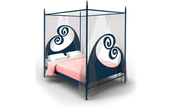 Cama Dosel Forja Olas