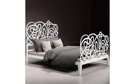 Cama Forja Acero Moderna Pie Alto Colchones 90 a 200 Algarabia