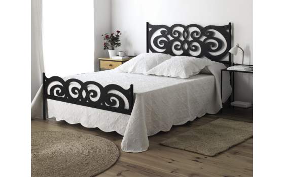 Cama Forja Gama Blanca Olas