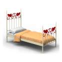 Cama Forja Juvenil Diseño Moderno con Postes Serie Cuore Cama Forja Juvenil Diseño Moderno con Postes Serie Cuore