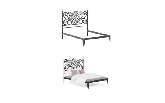 Cama Forja Modernista Colchones desde 90 a 200 Serie Maya