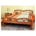 Cama Grande Tejido de Rattan Natural en Colores Serie Atains