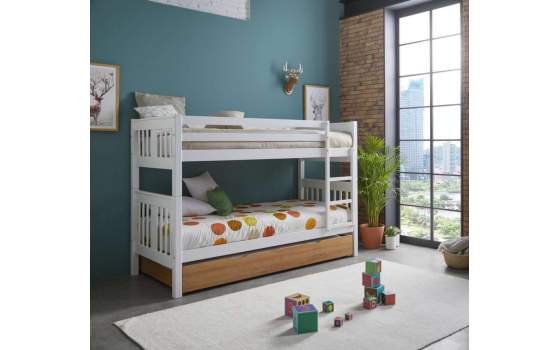 Cama Litera Alta Pino Sin Cajon Serie Arievosts