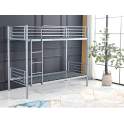 Cama Litera Metalica Tubo de Acero Gris Serie Ateant