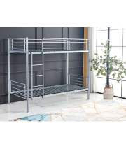 Cama Litera Metalica Tubo de Acero Gris Serie Ateant