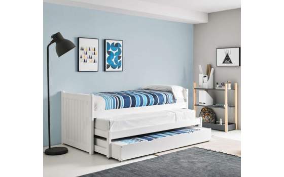 Cama nido 2 Camas y Cajon Pino Macizo Compact Ariebo