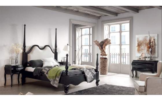 Cama Vintage Negra Sacras Colonial