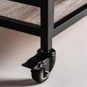 Carrito Camarera Ruedas 2 Estantes Estilo Industrial Abliect