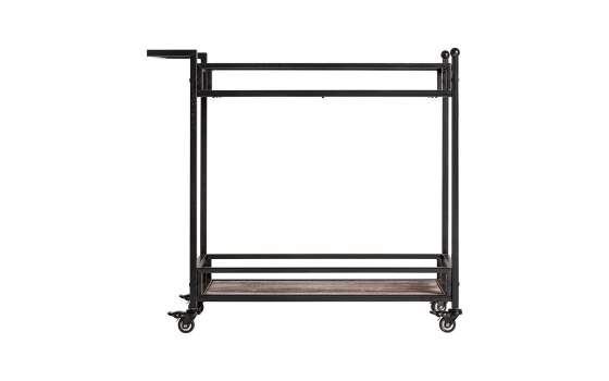 Carrito Camarera Ruedas 2 Estantes Estilo Industrial Abliect