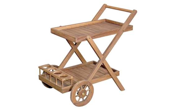 Carrito Camarera Terraza en Teca Serie Tirena