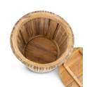 Cesto Ropero Redondo Madera Teca Serie Titus