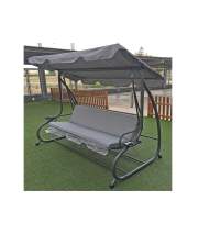 Columpio Balancin 3 Plazas Cama Forja Gris Serie Arient