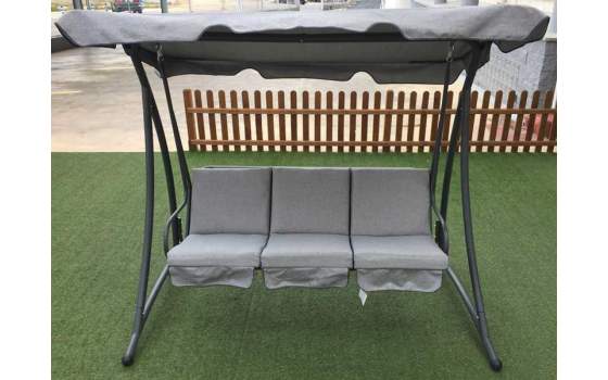 Columpio Balancin 3 Plazas Forja Gris Serie Arient
