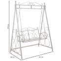 Columpio de Forja Para Exterior Color Blanco Decape Arquest