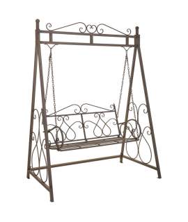 Columpio de Forja Para Exterior Color Oxido Negro Serie Arquest