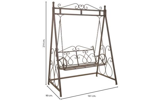 Columpio de Forja Para Exterior Color Oxido Negro Serie Arquest