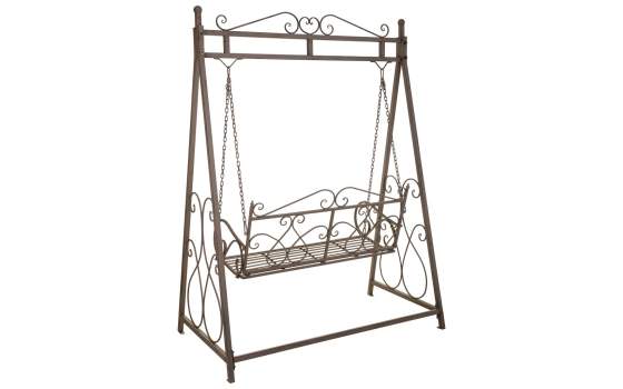 Columpio de Forja Para Exterior Color Oxido Negro Serie Arquest