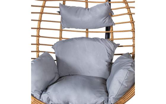 Columpio Jardin Colgante Rattan Sintetico Acero Negro Althaus