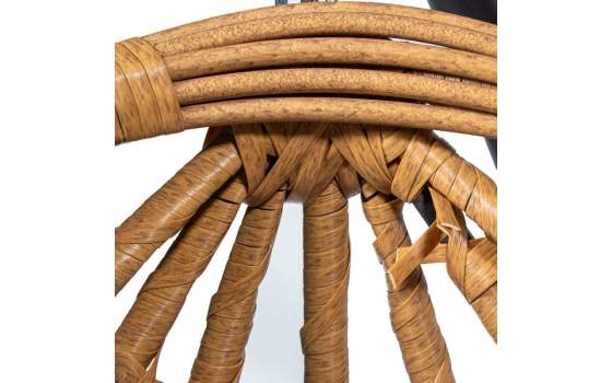 Columpio Jardin Colgante Rattan Sintetico Acero Negro Althaus