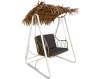 Columpio Jardin Rustico Acero Blanco y Ratan Sintetico - Apsey