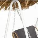 Columpio Jardin Rustico Acero Blanco y Ratan Sintetico - Apsey