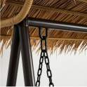 Columpio Jardin Rustico Acero Negro y Ratan Sintetico - Apsey