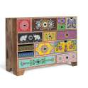 Comoda  14 Cajones Decorados Motivos Orientales Alverit