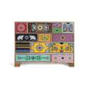 Comoda  14 Cajones Decorados Motivos Orientales Alverit