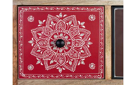 Comoda  14 Cajones Decorados Motivos Orientales Alverit