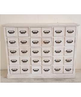 Comoda 15 Cajones Blanco Tiradores Metalicos Serie Alestri