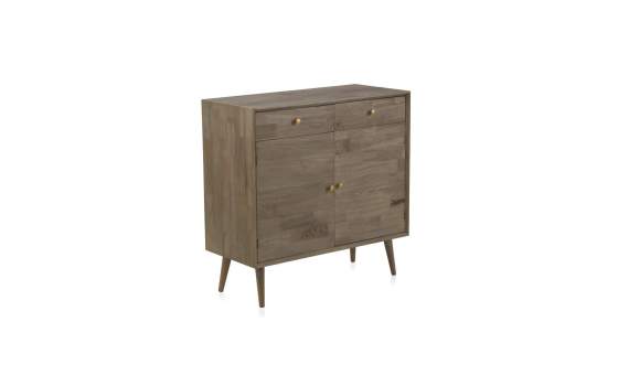 Comoda 2 Cajones 2 Puertas Rustico Actual Serie Aerost