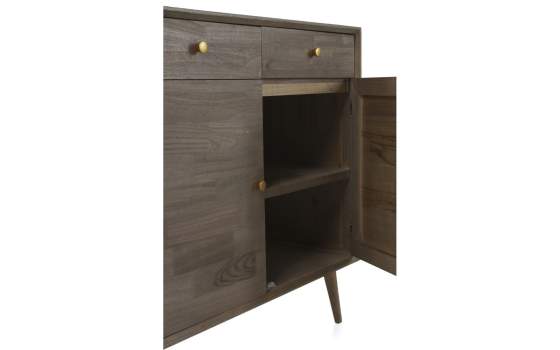 Comoda 2 Cajones 2 Puertas Rustico Actual Serie Aerost
