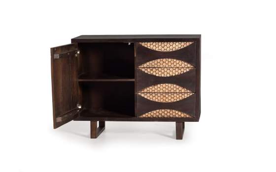 Comoda 3 Cajones 1 Puerta Estilo Contemporaneo Serie Subaya