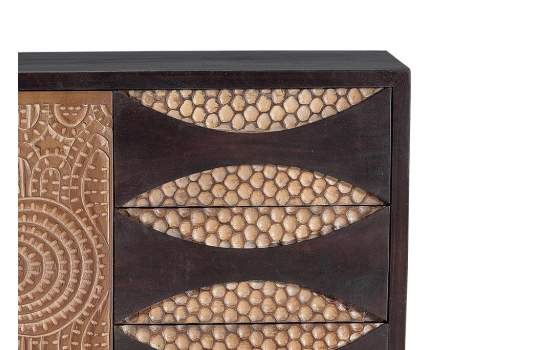 Comoda 3 Cajones 1 Puerta Estilo Contemporaneo Serie Subaya