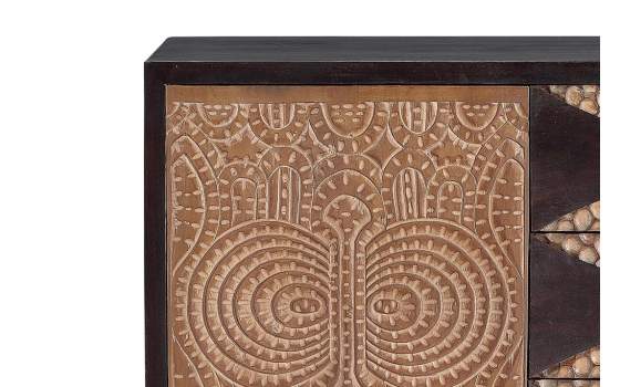 Comoda 3 Cajones 1 Puerta Estilo Contemporaneo Serie Subaya