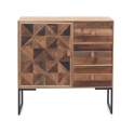 Comoda 3 Cajones 1 Puerta Frontal Tablas Recicladas Aerts