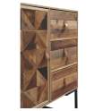 Comoda 3 Cajones 1 Puerta Frontal Tablas Recicladas Aerts