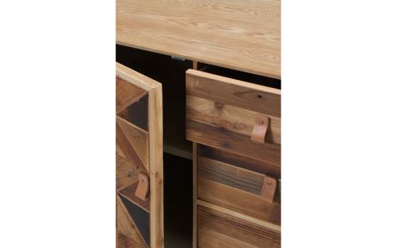 Comoda 3 Cajones 1 Puerta Frontal Tablas Recicladas Aerts
