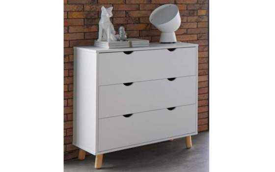 Comoda 3 Cajones Colores Rosa, Azul y Blanca Serie Arredas