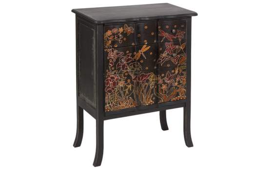 Comoda 3 Cajones Decorados Orientales Serie Batic