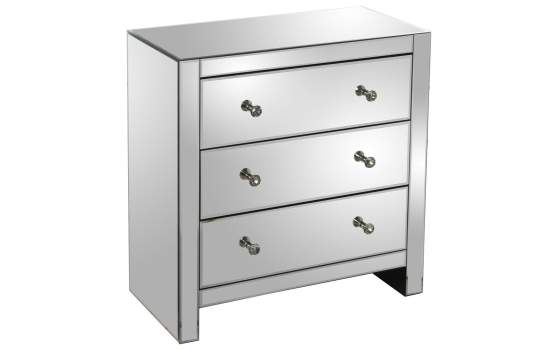 Comoda 3 Cajones Espejos Estilo Moderno Serie Akejan
