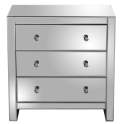 Comoda 3 Cajones Espejos Estilo Moderno Serie Akejan