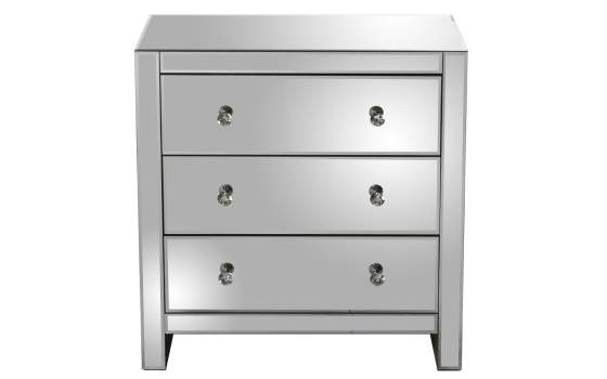 Comoda 3 Cajones Espejos Estilo Moderno Serie Akejan