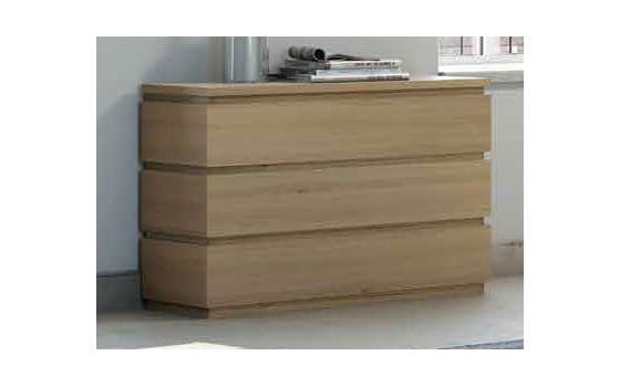 Comoda 3 Cajones Formas Roble Bandor